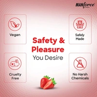 Manforce Xotic Strawberry Flavoured Extra Dotted Condoms for Men| Extra Dotted for Her Extra Stimulation| India’s No. 1* Condom Brand| Lubricated Latex Condoms| Pack of 2