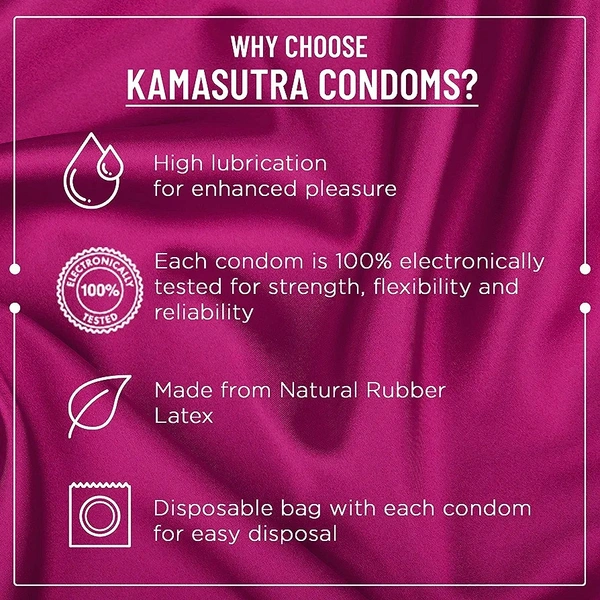 KamaSutra Orgasmax+ Condoms for Men & Women, Dotted and Ribbed for Her Pleasure, Delay Lubricant & Contoured for His Pleasure, Clear, 10 Count