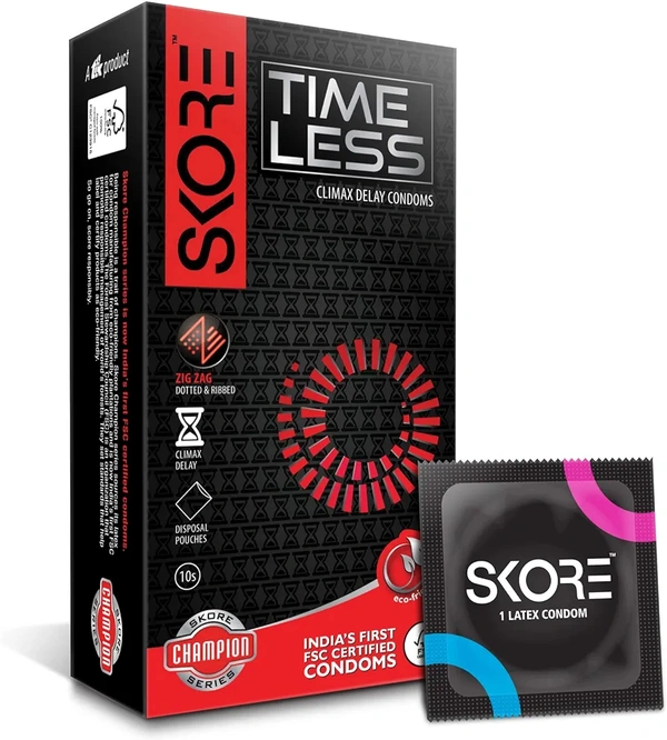 Skore Timeless Climax Delay Condoms - 1 Pack (10 pieces)