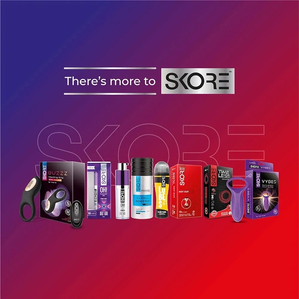 Skore Duo Max - Premium Condoms for Him & Her with Disposal Pouches | Performa Lubricant for Long Lasting Climax Delay | Suitable for use with lubes & toys- 1 Pack (10 pieces)