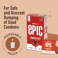 Epic Enhanced Dotted Premium Condoms For Lovemaking| Belgian Chocolate Flavour| From India’s No. 1* Condom Brand| Vegan| No Harsh Chemicals| Lubricated Latex Condoms| Pack of 10