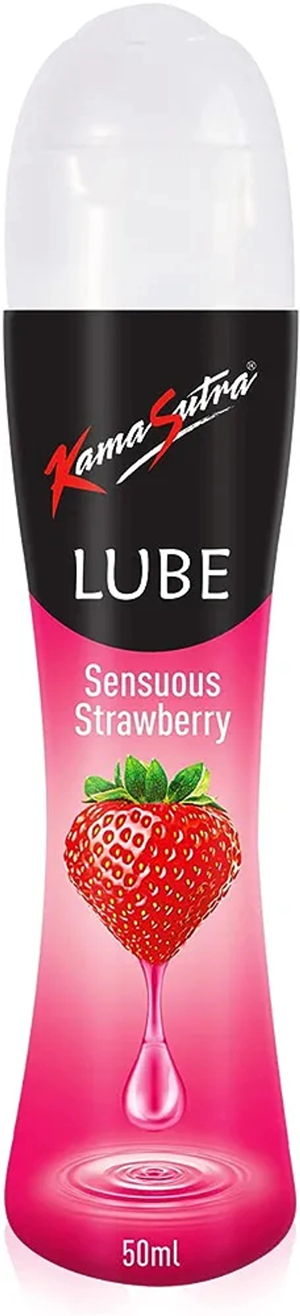 KAMA SUTRA Lube Strawberry Personal Lubricant for Men & Women - 50 ml | Water based lube | Compatible with condoms | Easy to wash off | Convenient for use