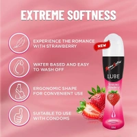KAMA SUTRA Lube Strawberry Personal Lubricant for Men & Women - 50 ml | Water based lube | Compatible with condoms | Easy to wash off | Convenient for use