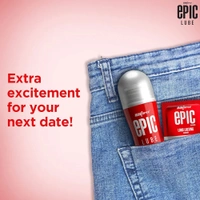 Epic Lube, Strawberry Flavoured Lubrication Gel for Men & Women, Water-Based Gel, Skin-Friendly, Safe to Use with Condoms, 60ml