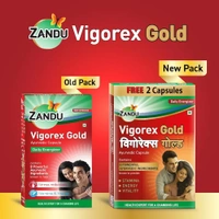 Zandu Vigorex Gold Ayurvedic Daily Energizer -Pack of 12 Capsules