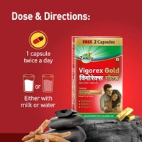 Zandu Vigorex Gold Ayurvedic Daily Energizer -Pack of 12 Capsules