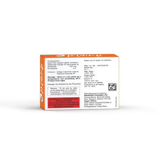 Manforce 100mg Tablet 4'S