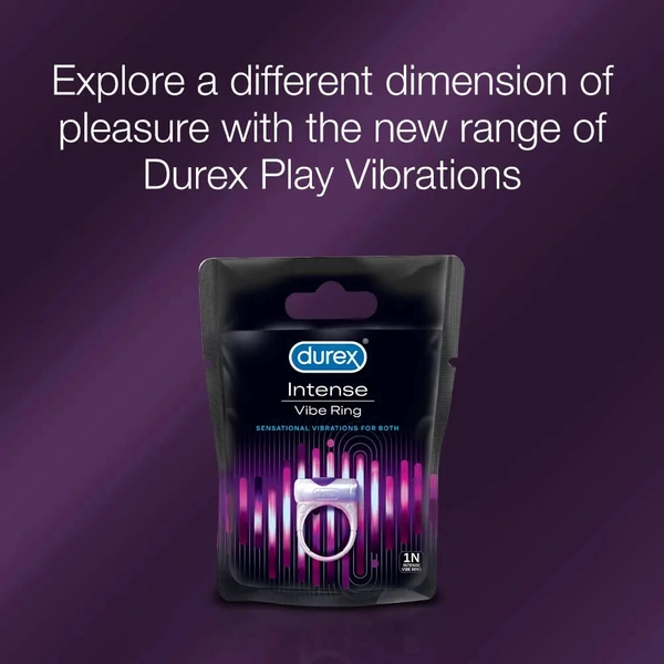 Durex Intense Vibe Ring for Extra Pleasure for Men & Women | Compatible with Condoms & Lubes