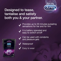 Durex Intense Vibe Ring for Extra Pleasure for Men & Women | Compatible with Condoms & Lubes