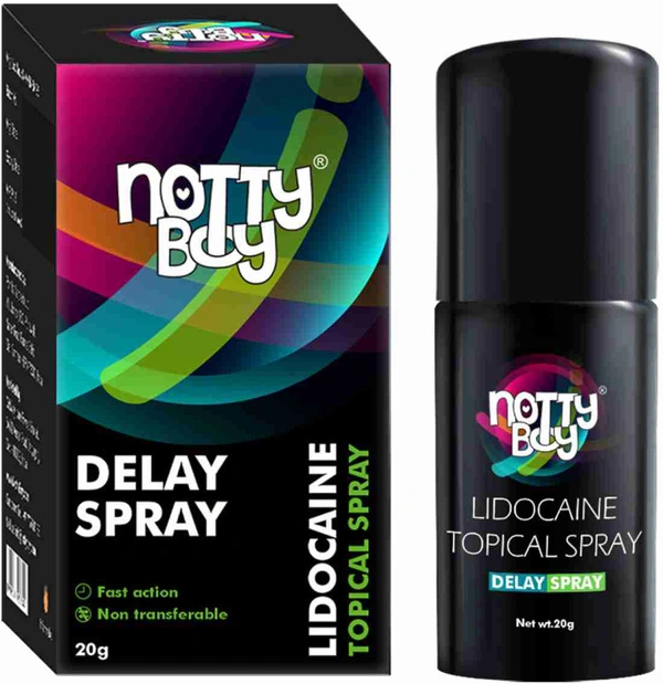 NottyBoy Lidocaine Delay Spray For Men Pack Of 1  (20g) - This product is non returnable