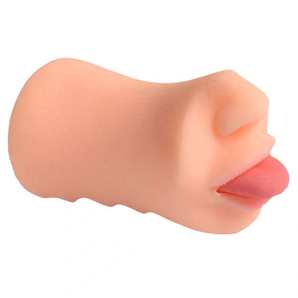 Vibrating Oral Sex Super Stretchy Male Masturbator With Tongue
