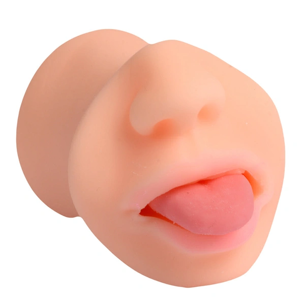 Vibrating Oral Sex Super Stretchy Male Masturbator With Tongue