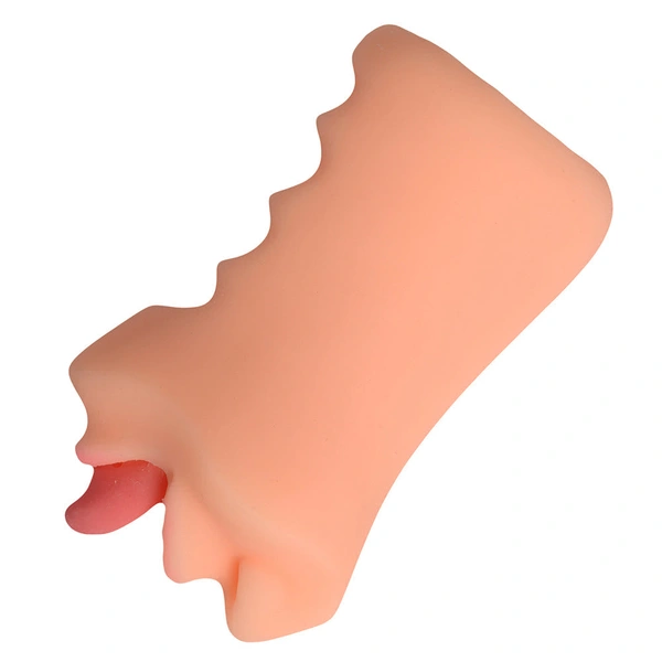 Vibrating Oral Sex Super Stretchy Male Masturbator With Tongue