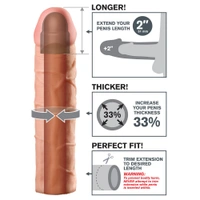 Perfect 2" Firm Tip Penis Extension Sleeve For Men 