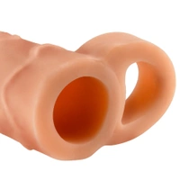 Perfect 1" Penis Extension Sleeve With Ball Strap For Men 