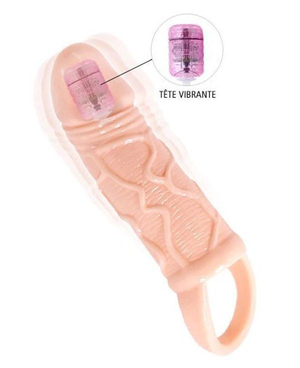 Flesh Silicone Simulation Skin Texture Penis Extension Sleeve