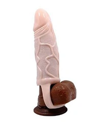 Flesh Silicone Simulation Skin Texture Penis Extension Sleeve