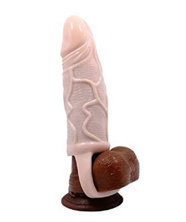 Flesh Silicone Simulation Skin Texture Penis Extension Sleeve