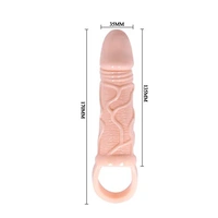 Flesh Silicone Simulation Skin Texture Penis Extension Sleeve