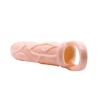 Flesh Silicone Simulation Skin Texture Penis Extension Sleeve