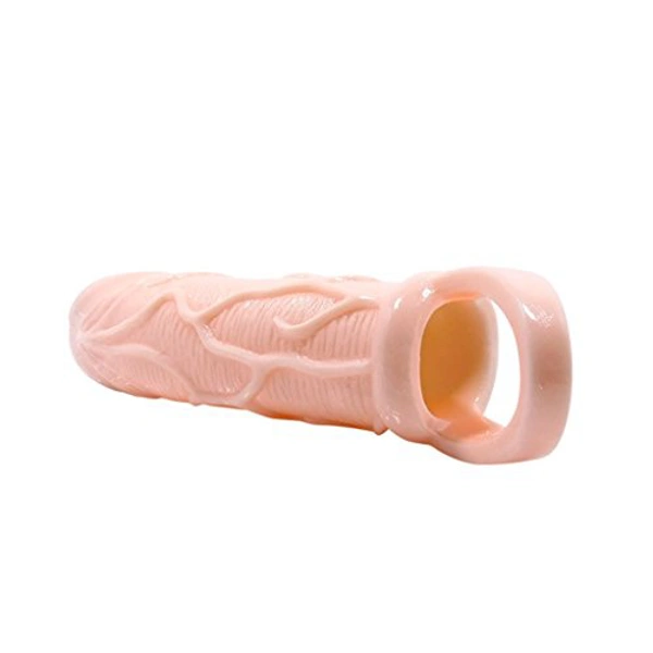Flesh Silicone Simulation Skin Texture Penis Extension Sleeve