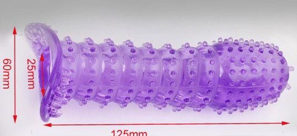 Crystal Dotted Condom Purple For Male