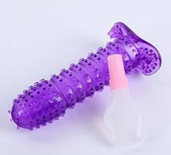 Crystal Dotted Condom Purple For Male