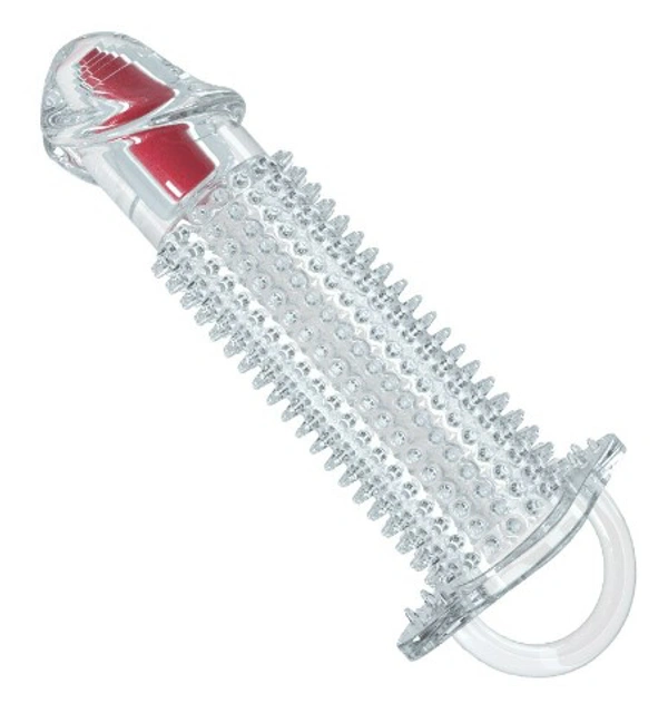 New Full Dotted Penis Extender Sleeve Vibrator Condom For Men