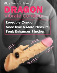 Dragon Big Size Vibrating Realistic Penis Sleeve Condom For Men