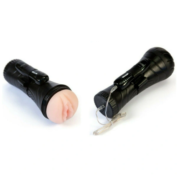 7 Speed Pussy Vibration Real Feel Masturbation Toy For Male - Black, Free Delivery, Non Returnable
