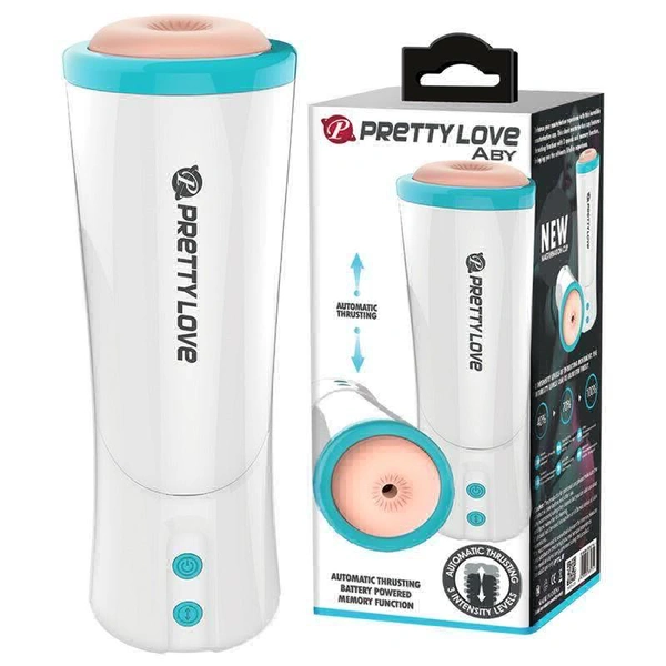 Pretty Love Aby Anus Automatic Thursting Masturbator For Men - White, Free Delivery, Non Returnable