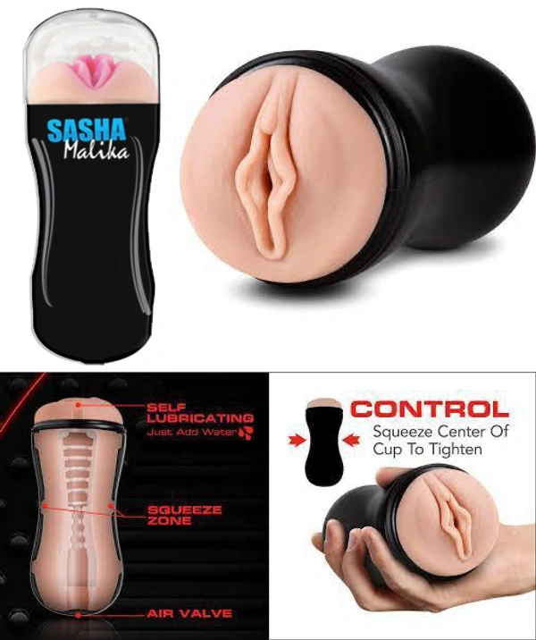 Sasha Malaika Real Pocket Pussy For Men Masturbate Sex Toy - Black, Free Delivery, Non Returnable
