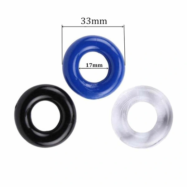  Cock Rings 3 Pcs Erection Pro Long Sex Toy Penis Enlarger Ring - Free Delivery