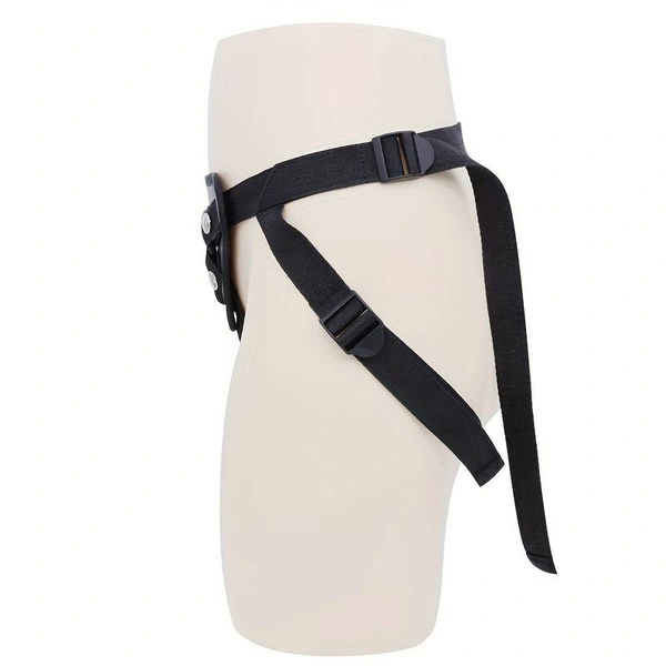 Red Steel Rim 1pc Adjustable Dildo Holder Leather-On Harness - Free Shipping, Non Returnable, Leather Rexin +Nylon