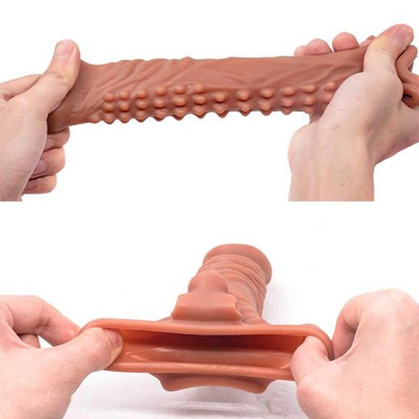 7 Inches Penis Extender Sleeve With Vibrator |Imbtameez.com