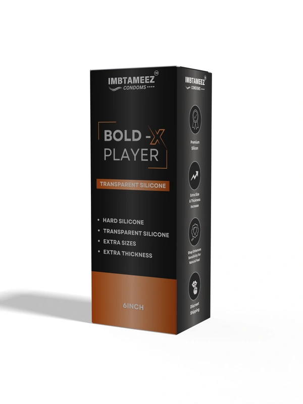 Bold -X Player Silicone Transparant Clear Condom 6inch  For Men   