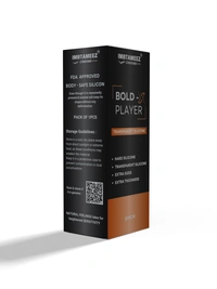 Imbtameez IMBTAMEEZ Bold-X Player Transparent Silicone Sleeve - 6 Inch | Extra Thick & Durable for Enhanced Pleasure  - 6inch, Silver transparant, Silicone