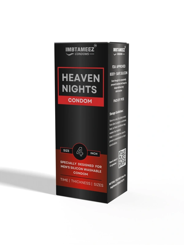 Heaven Nights Silicone Condom 4inch  For Men 