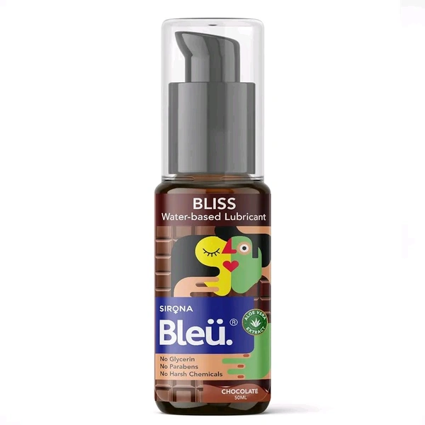 Bleu Bliss Chocolate Flavored Intimate Lubricant Gel for Men & Women – 50 ml | Water Based Lube | Compatible with Condoms & Toys