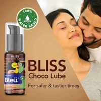 Bleu Bliss Chocolate Flavored Intimate Lubricant Gel for Men & Women – 50 ml | Water Based Lube | Compatible with Condoms & Toys