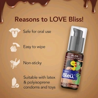 Bleu Bliss Chocolate Flavored Intimate Lubricant Gel for Men & Women – 50 ml | Water Based Lube | Compatible with Condoms & Toys