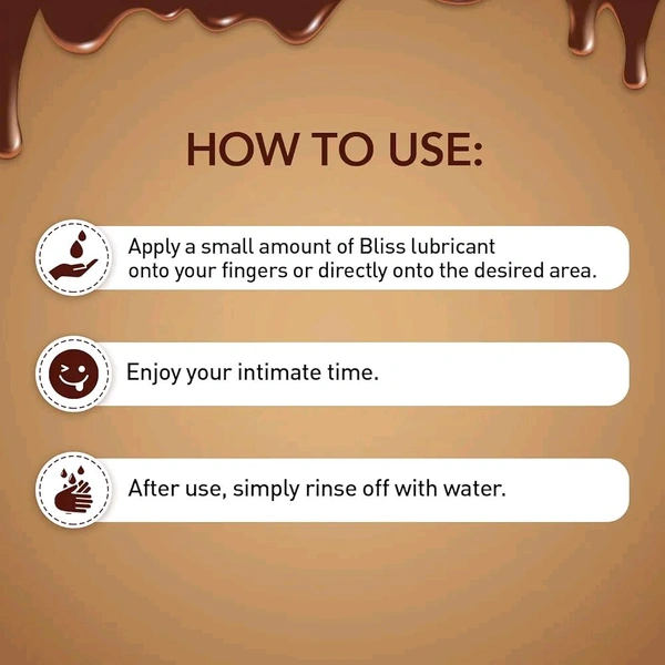 Bleu Bliss Chocolate Flavored Intimate Lubricant Gel for Men & Women – 50 ml | Water Based Lube | Compatible with Condoms & Toys