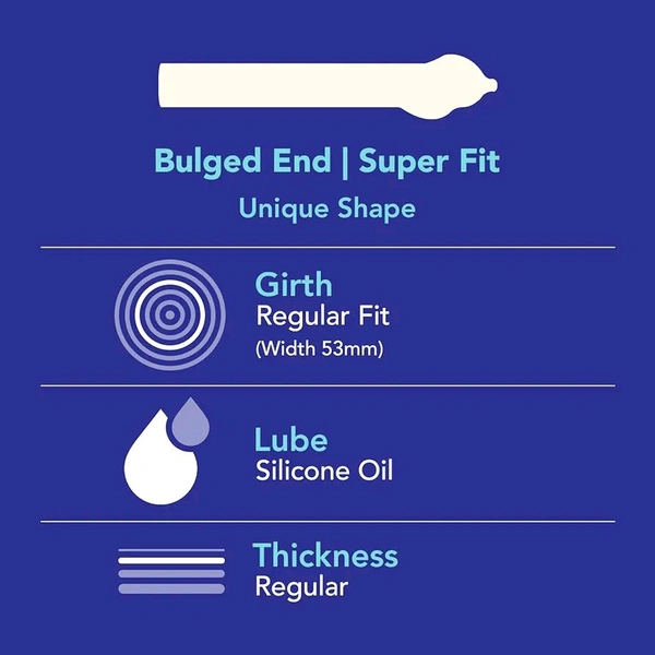 Spiral by Bleu – Toxin Free Condoms for Men - Unique Shaped head (first in India) for enhanced stimulation, improved experience, vegan & odourless, Pack of 1 (8 Count)