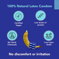 Bleu Vegan & 100% Natural Latex, 3-In-1 Condoms for Men | Dotted, Ribbed & Contour Shaped - 8 Count (Pack of 3)