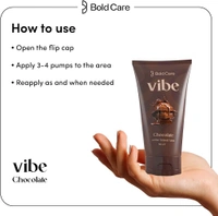 Bold Care Vibe Chocolate - Personal Lubricant for Men and Women - Premium Chocolate Flavour - Water Based Lube - Skin Friendly, Silicone and Paraben Free - No Side Effects - 50 ml