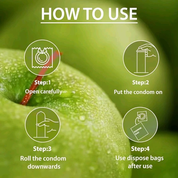 NOTTY BOY DingDong Green Apple Flavoured Extra Thin Condoms For Men- Pack of 2, 6pcs | Latex | Organic | Oral Enhancement | Fun and Playful | Flavourful Protection