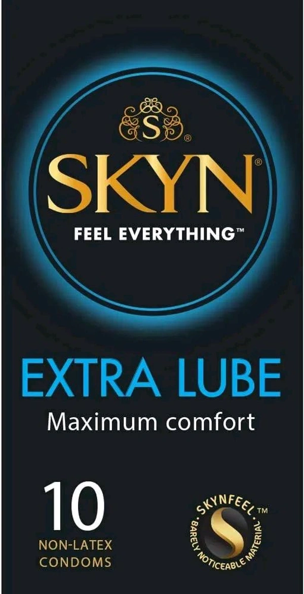 Skyn Extra Lubricated condoms for men- 10 count | Feel Everything | Latex Free