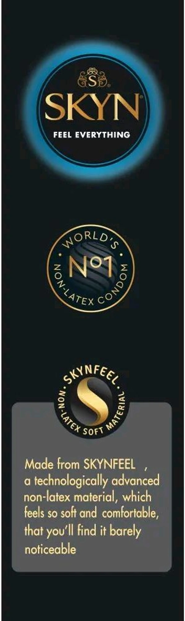 Skyn Extra Lubricated condoms for men- 10 count | Feel Everything | Latex Free