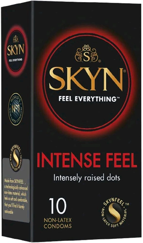 Skyn Intense Feel Super Dotted Condoms for Her-10 Count | Feel Everything | Latex Free