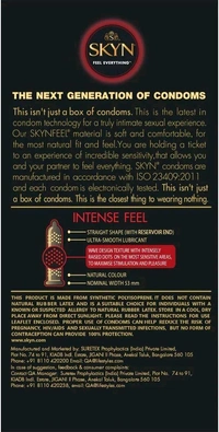 Skyn Intense Feel Super Dotted Condoms for Her-10 Count | Feel Everything | Latex Free
